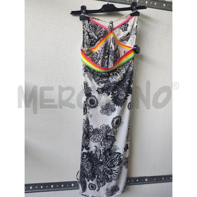 VESTITO DONNA BIANCO NERO BEACH WEAR ROBERTO CAVALLI  | Mercatino dell'Usato Albenga 2