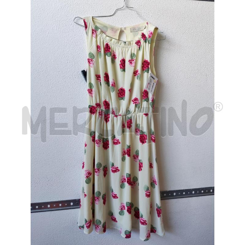 VESTITO DONNA BIANCO ROSE LOU LOU  | Mercatino dell'Usato Albenga 1