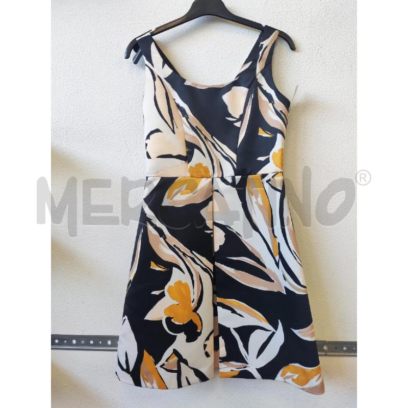 VESTITO DONNA CONTE DEI CONZAGA BIANCO BEIGE GIALLO NERO | Mercatino dell'Usato Albenga 1
