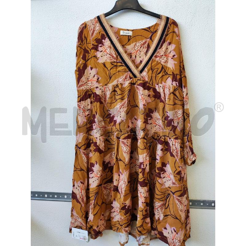 VESTITO DONNA DIXIE BEIGE FIORI  | Mercatino dell'Usato Albenga 1