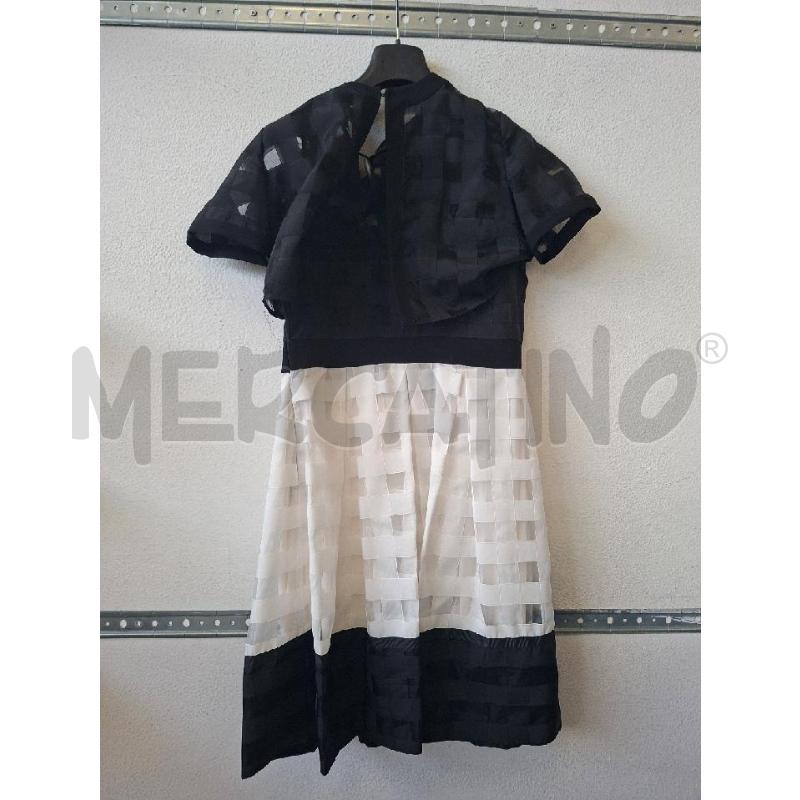 VESTITO DONNA EDAS NERO BIANCO QUADRI | Mercatino dell'Usato Albenga 1