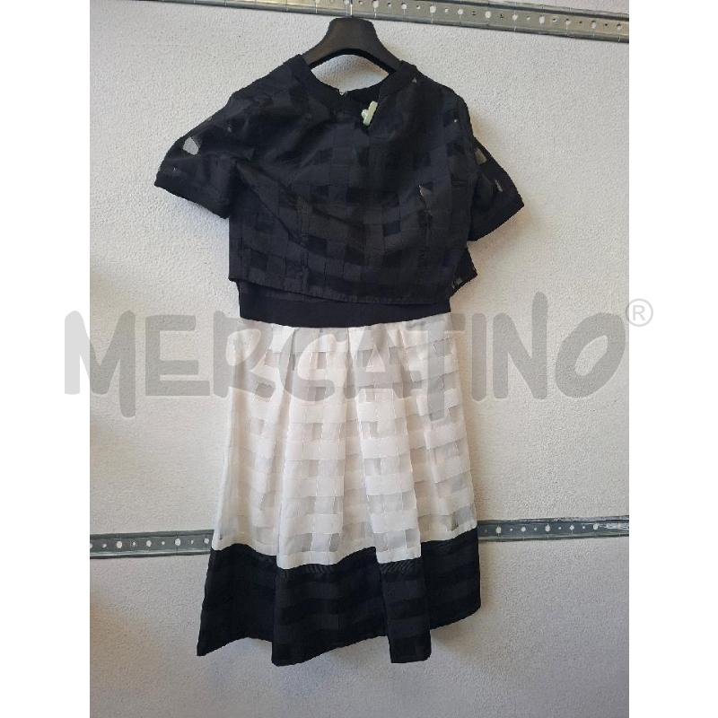 VESTITO DONNA EDAS NERO BIANCO QUADRI | Mercatino dell'Usato Albenga 2