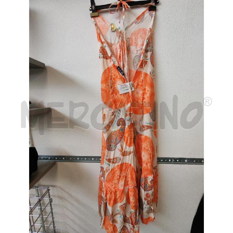 VESTITO DONNA FANTASIA BIANCO ARANCIO VERTIGO  | Mercatino dell'Usato Albenga 2
