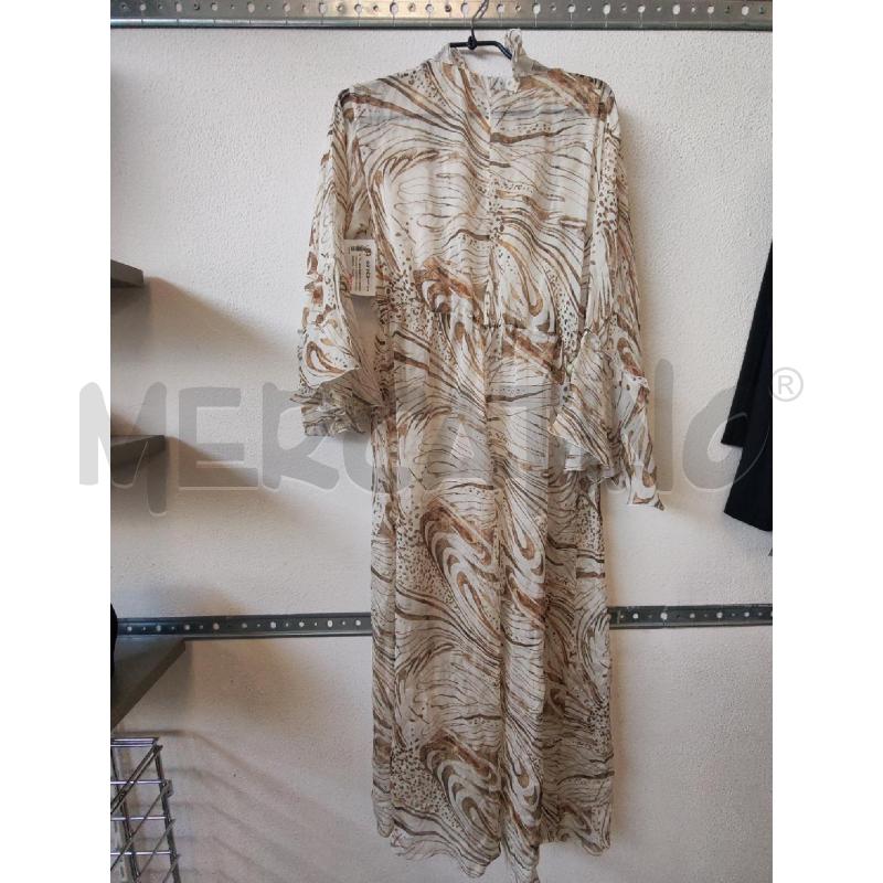 VESTITO DONNA FANTASIA BIANCO MARRONE RCRESCENTINI  | Mercatino dell'Usato Albenga 2