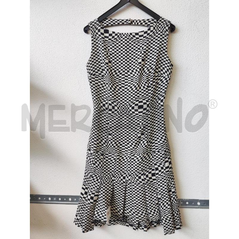 VESTITO DONNA FLAVIO CASTELLANI BIANCO NERO  | Mercatino dell'Usato Albenga 1