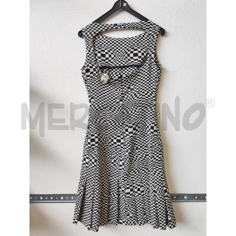 VESTITO DONNA FLAVIO CASTELLANI BIANCO NERO  | Mercatino dell'Usato Albenga 2