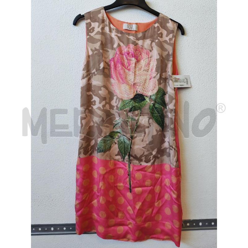 VESTITO DONNA FUCSIA MARRONE ROSA STRASS VDP | Mercatino dell'Usato Albenga 1