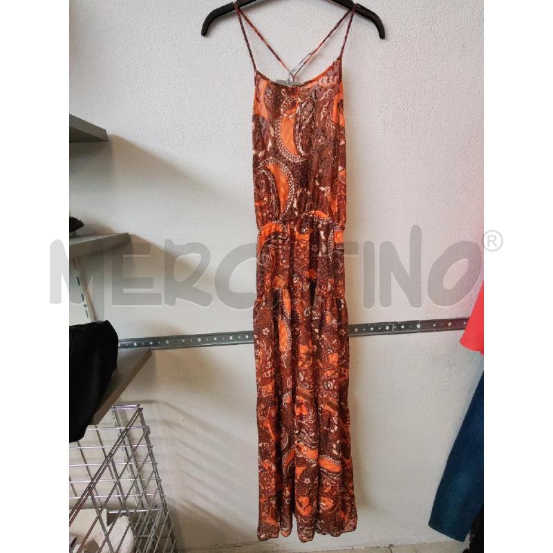 VESTITO DONNA LUNGO FANTASA MARRONE SANDRO FERRONE  | Mercatino dell'Usato Albenga 1