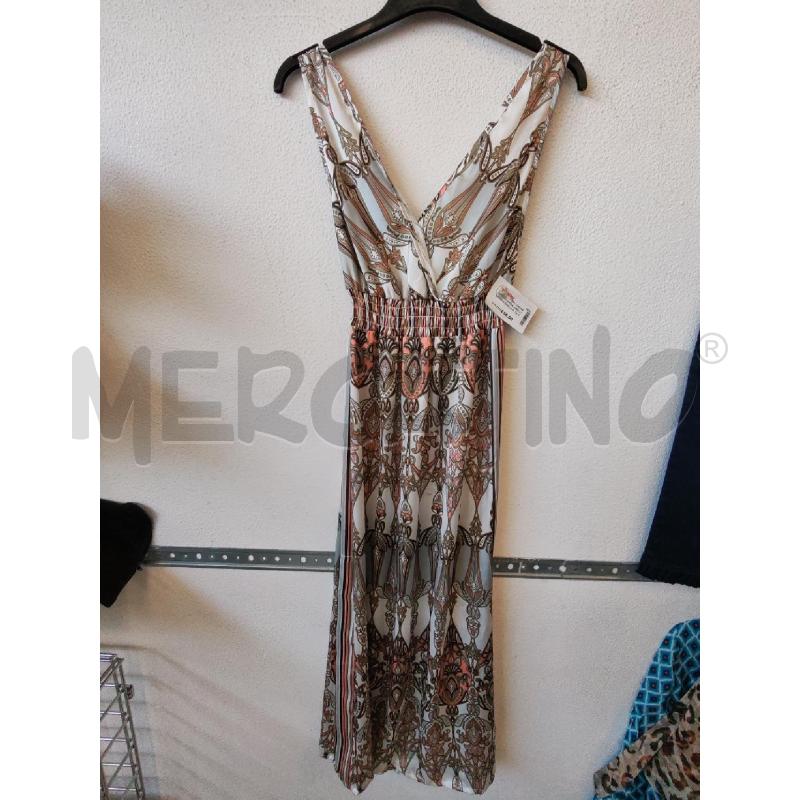 VESTITO DONNA LUNGO FANTASIA BIANCO ROSA TWINSET BEACH WEAR  | Mercatino dell'Usato Albenga 1