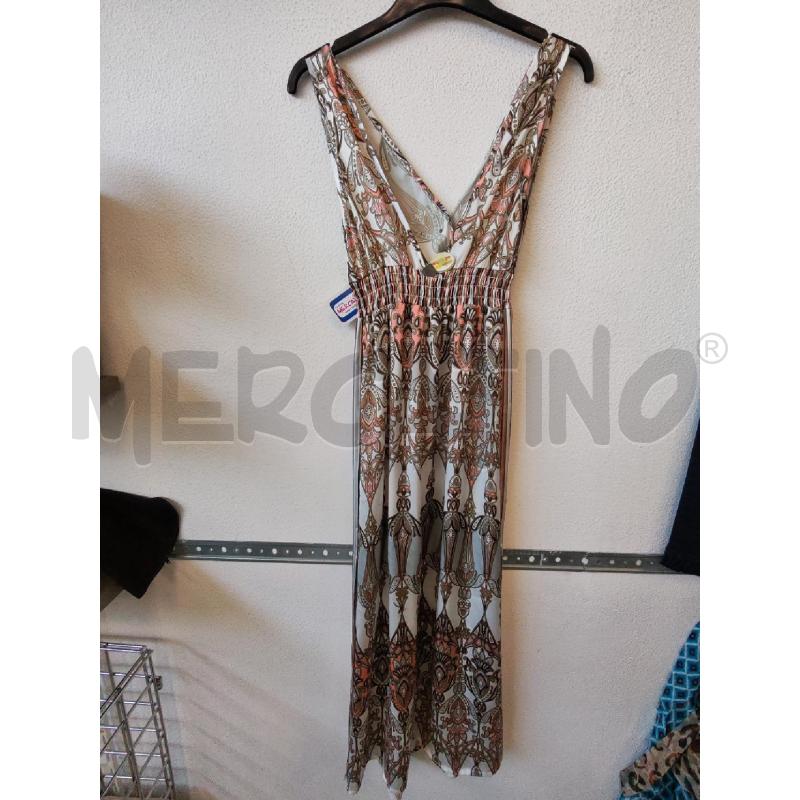 VESTITO DONNA LUNGO FANTASIA BIANCO ROSA TWINSET BEACH WEAR  | Mercatino dell'Usato Albenga 2