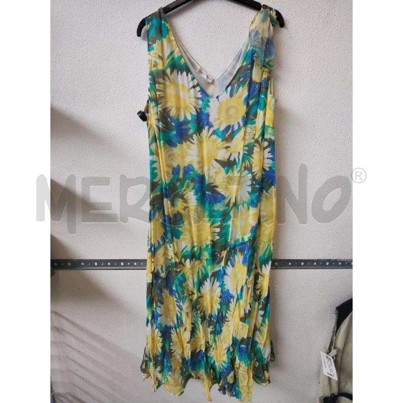 VESTITO DONNA LUNGO FANTASIA BLU GIALLO LUISA VIOLA  | Mercatino dell'Usato Albenga 1