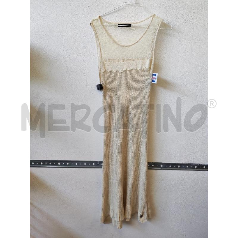 VESTITO DONNA LUNGO PANNA PIZZO SETA TWINSET  | Mercatino dell'Usato Albenga 1
