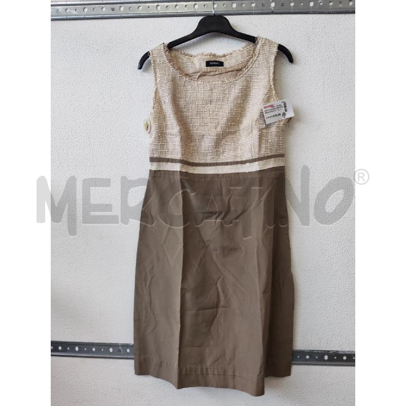 VESTITO DONNA MARRONE BEIGE MAX E CO  | Mercatino dell'Usato Albenga 1