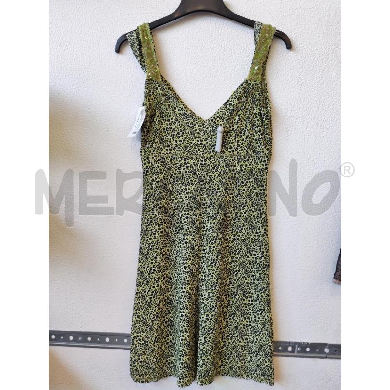 VESTITO DONNA MAUCLATO VERDE STRASS BORDO COLLO LIUJO  | Mercatino dell'Usato Albenga 2