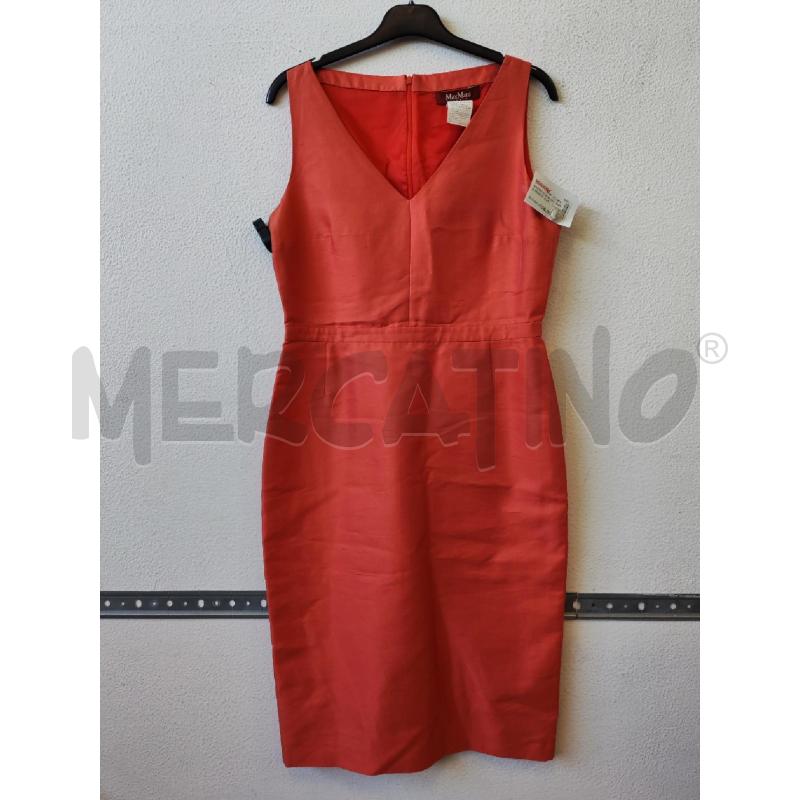 VESTITO DONNA MAX MARA ARANCIO MISTO COTONE SETA | Mercatino dell'Usato Albenga 1