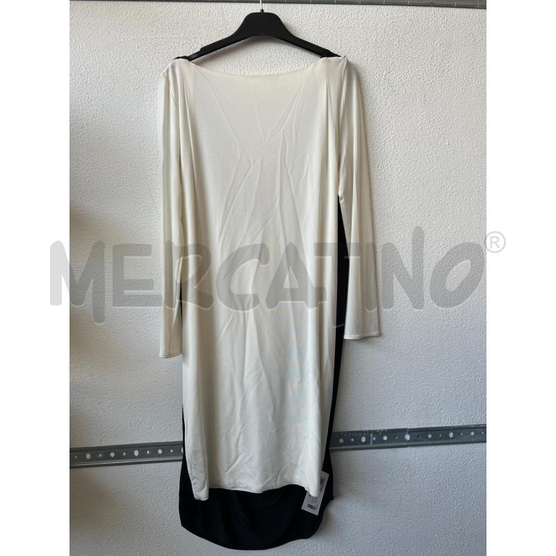 VESTITO DONNA NERO BIANCO ROSSO INTRECCIATO MANGANO | Mercatino dell'Usato Albenga 2
