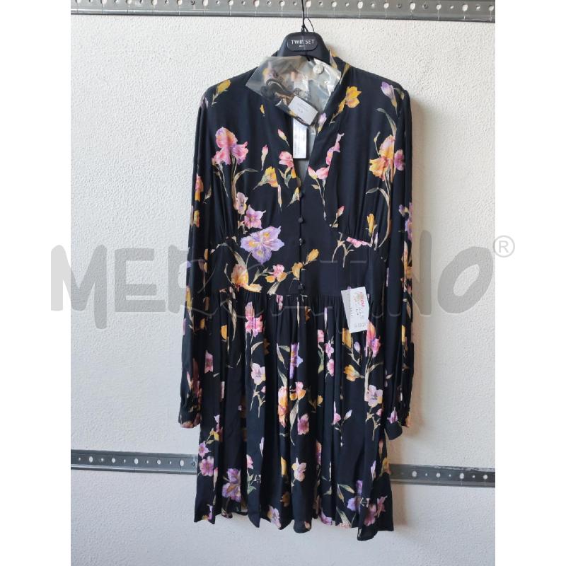 VESTITO DONNA NERO FIORI TWIN SET | Mercatino dell'Usato Albenga 1
