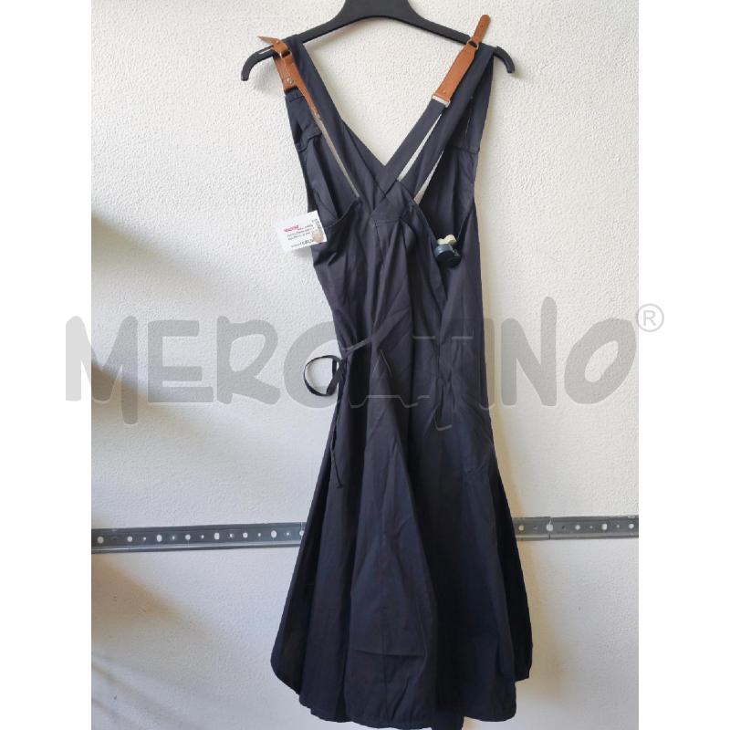 VESTITO DONNA NERO LUNGO BRETELLE MARRONE MAX E CO  | Mercatino dell'Usato Albenga 2