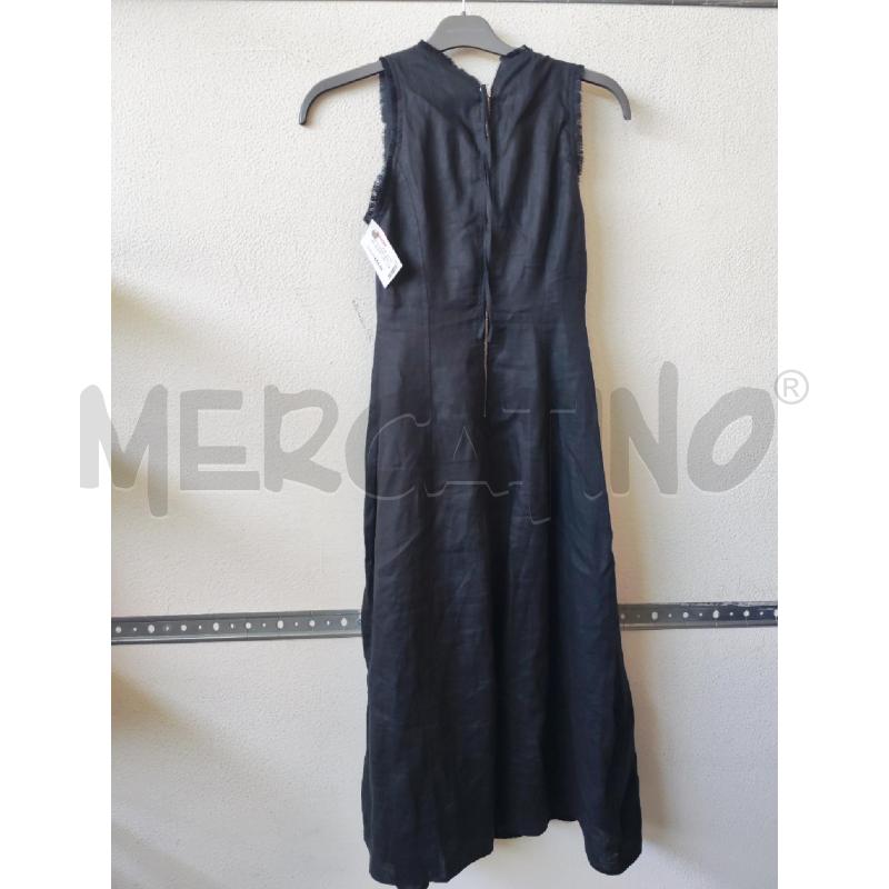 VESTITO DONNA NERO LUNGO SEVENTY LINO | Mercatino dell'Usato Albenga 2