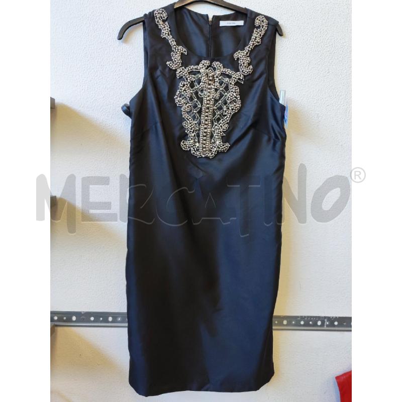 VESTITO DONNA NERO STRASS COLLO LANA CAPRINA  | Mercatino dell'Usato Albenga 1