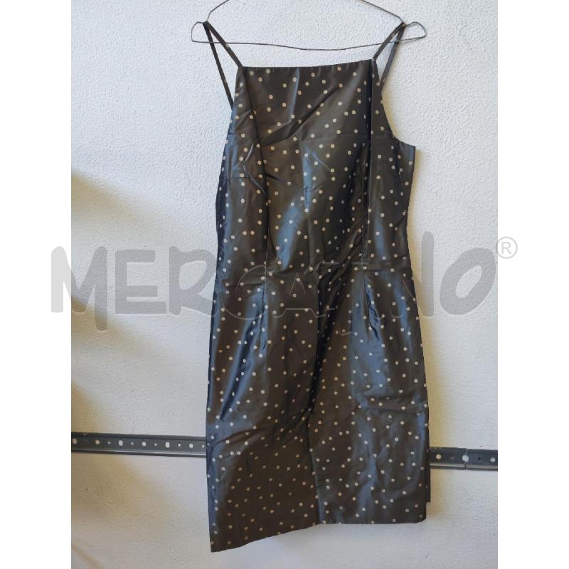 VESTITO DONNA SETA FABRIZIO LENZI GRIGIO POIS  | Mercatino dell'Usato Albenga 1