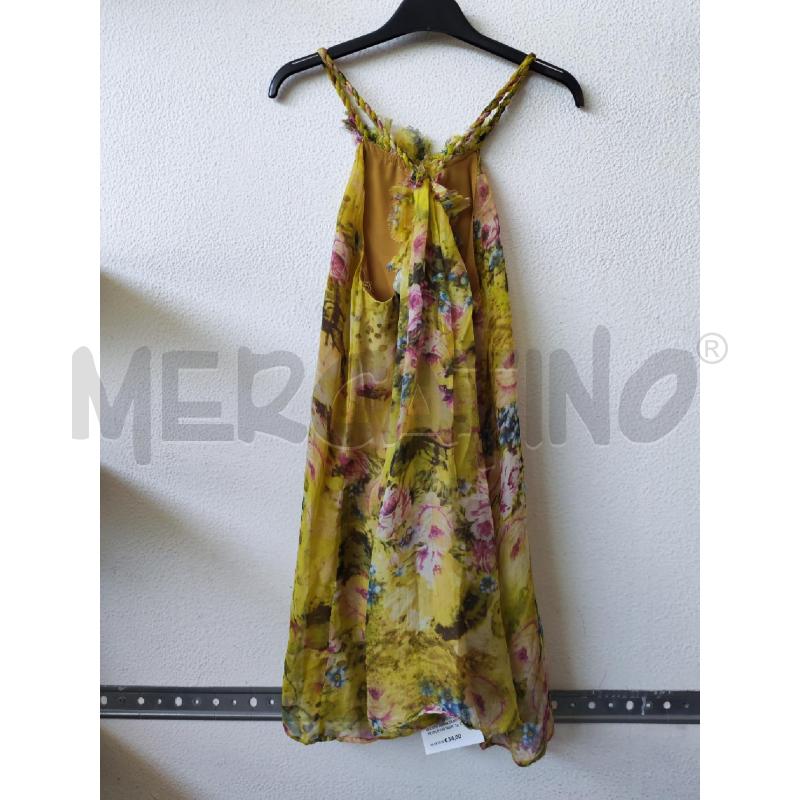 VESTITO DONNA TRAFFIC PEOPLE FANTASIA SETA GIALLO FIORI  | Mercatino dell'Usato Albenga 2