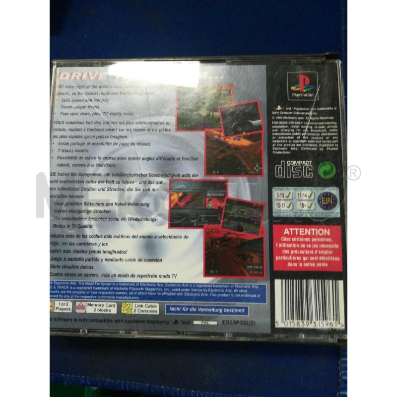 GIOCO PS1 THE NEED FOR SPEED | Mercatino dell'Usato Cosseria 3