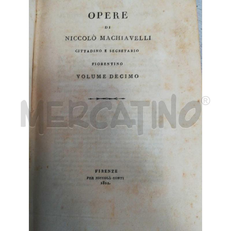 OPERA MACCHIAVELLI 1/10 1818 1821 | Mercatino dell'Usato Cosseria 3