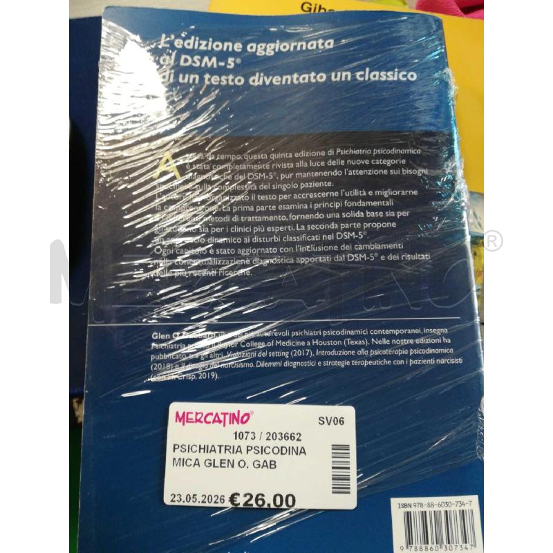 PSICHIATRIA PSICODINAMICA GLEN O. GABBARD | Mercatino dell'Usato Cosseria 2