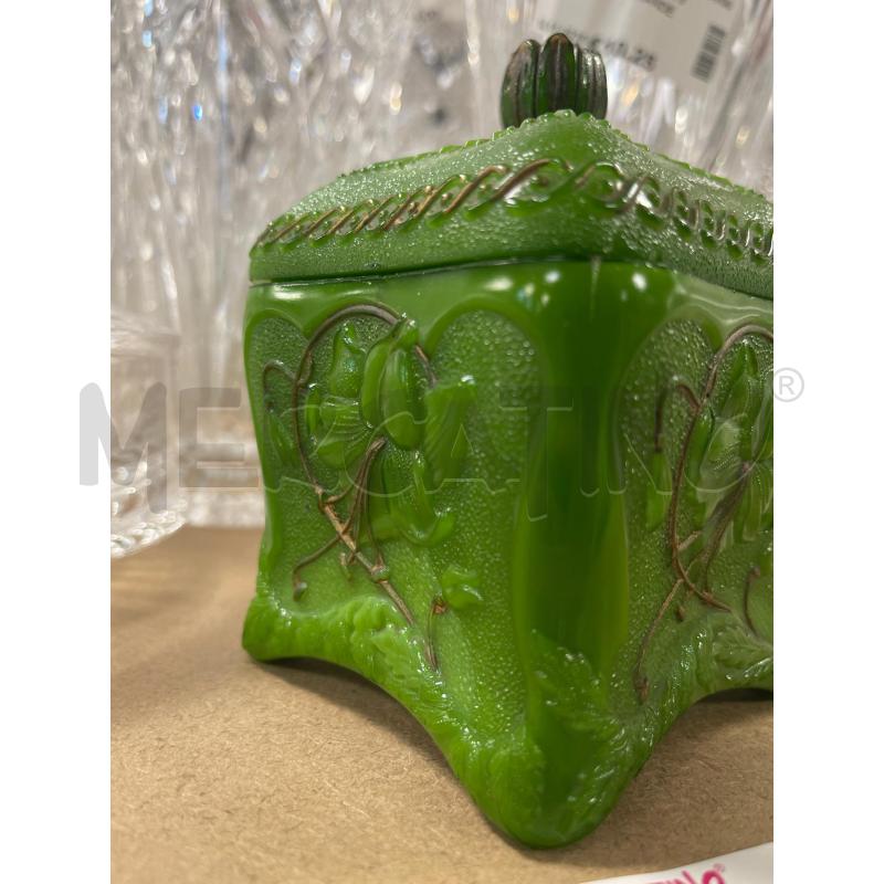 SCATOLA IN VETRO VERDE OPALINO 900 | Mercatino dell'Usato Cosseria 3