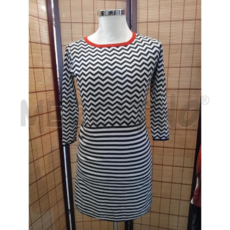 ABITO DONNA S WEEKEND MAX MARA RIGHE NERE BIANCHE COTONE SETA | Mercatino dell'Usato Manduria 1
