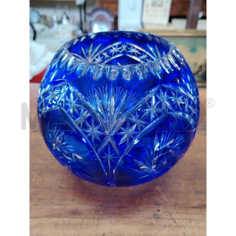 AMPOLLA CRISTALLO BOHEMIA INT BLU | Mercatino dell'Usato Manduria 1
