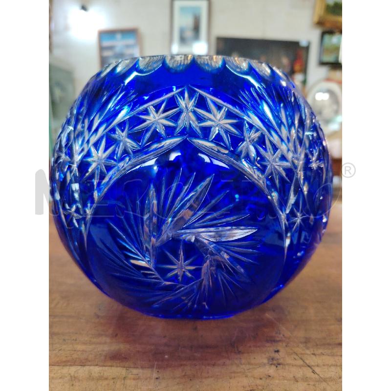 AMPOLLA CRISTALLO BOHEMIA INT BLU | Mercatino dell'Usato Manduria 3