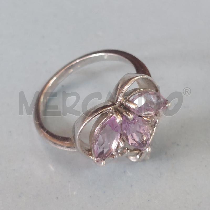ANELLO DONNA 3 CHICCHI AMETISTA ARG CRISTALLI | Mercatino dell'Usato Manduria 4