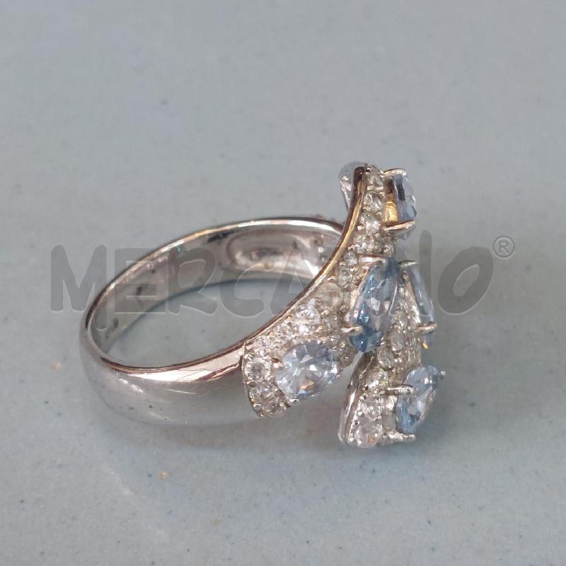 ANELLO DONNA ARG ACQUAMARINA ZIRCONI  | Mercatino dell'Usato Manduria 2