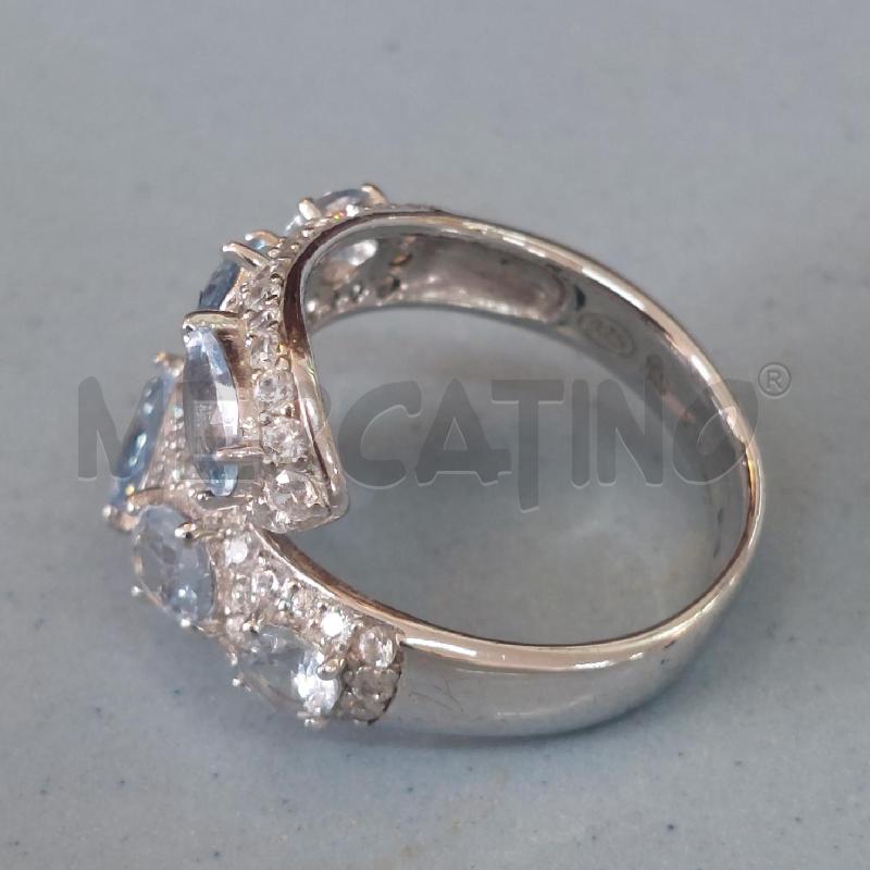 ANELLO DONNA ARG ACQUAMARINA ZIRCONI  | Mercatino dell'Usato Manduria 3