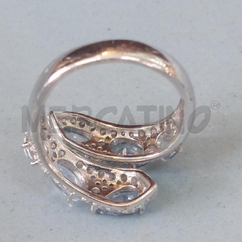 ANELLO DONNA ARG ACQUAMARINA ZIRCONI  | Mercatino dell'Usato Manduria 4