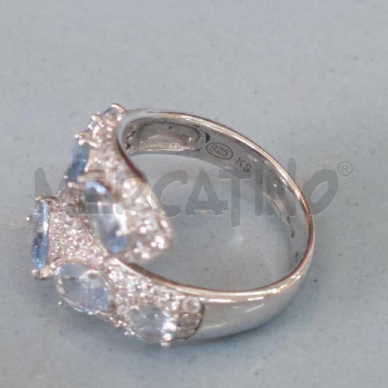 ANELLO DONNA ARG ACQUAMARINA ZIRCONI  | Mercatino dell'Usato Manduria 5