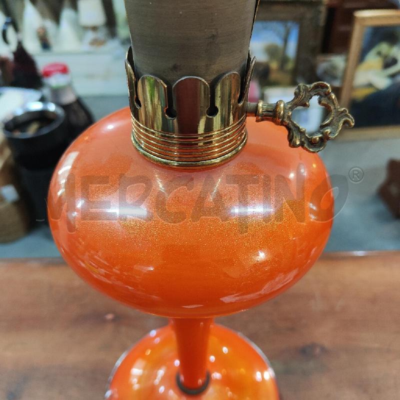 BASE LAMPADA VETRO INCAMICIATO MAZZEGA ARANCIONE ORO  | Mercatino dell'Usato Manduria 2