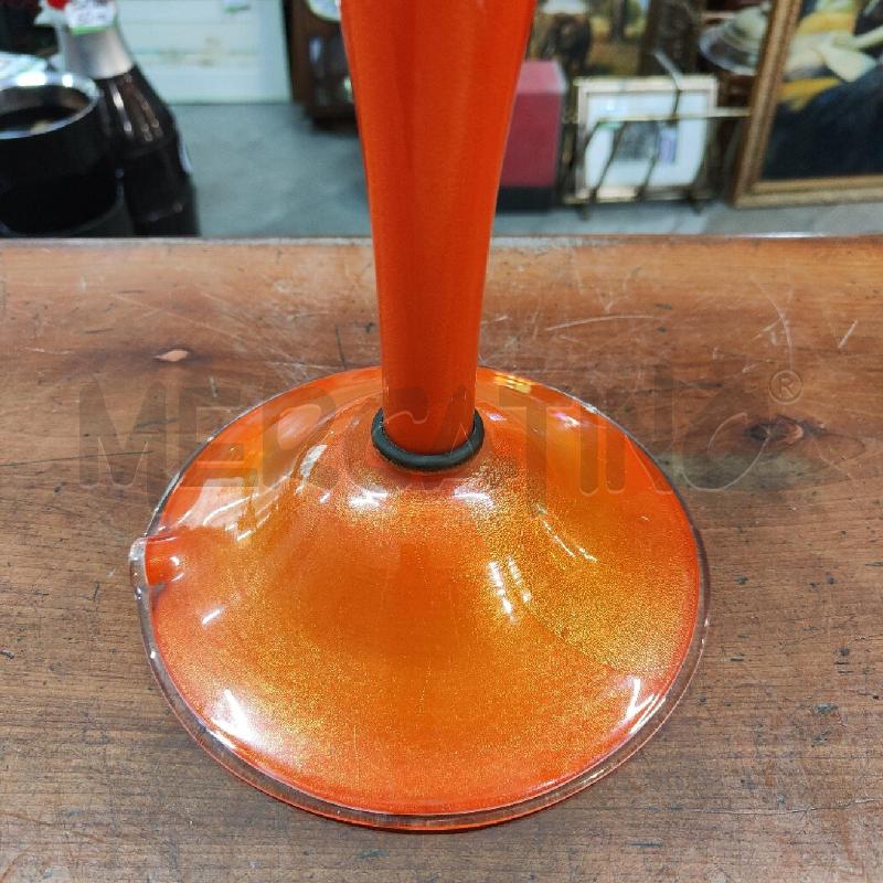 BASE LAMPADA VETRO INCAMICIATO MAZZEGA ARANCIONE ORO  | Mercatino dell'Usato Manduria 3