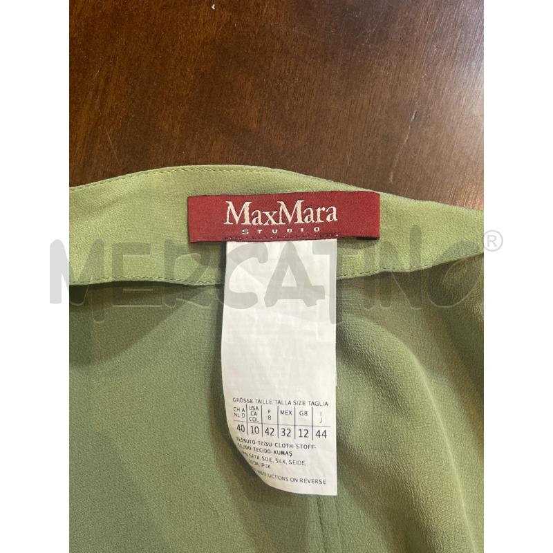 BLUSA DONNA 44 MAX MARA STUDIO VERDE SETA | Mercatino dell'Usato Manduria 5