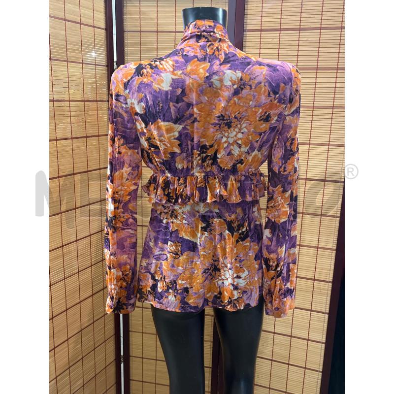BLUSA DONNA JUST CAVALLI FANTASIA ARANCIO VIOLA BIANCO | Mercatino dell'Usato Manduria 2