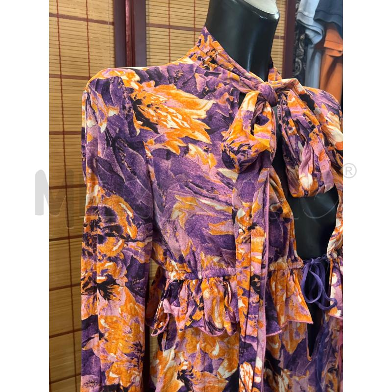 BLUSA DONNA JUST CAVALLI FANTASIA ARANCIO VIOLA BIANCO | Mercatino dell'Usato Manduria 4