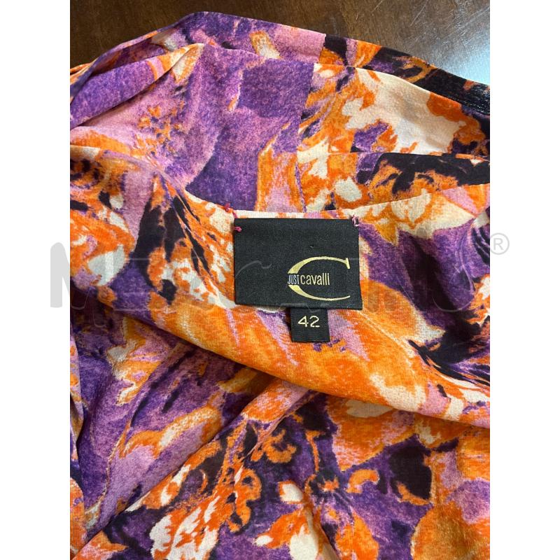 BLUSA DONNA JUST CAVALLI FANTASIA ARANCIO VIOLA BIANCO | Mercatino dell'Usato Manduria 5