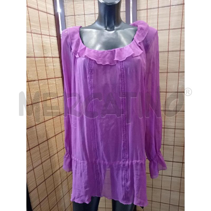 BLUSA DONNA PHILOSOPHY BY ALBERTA FERRETTI SETA LILLA  | Mercatino dell'Usato Manduria 1