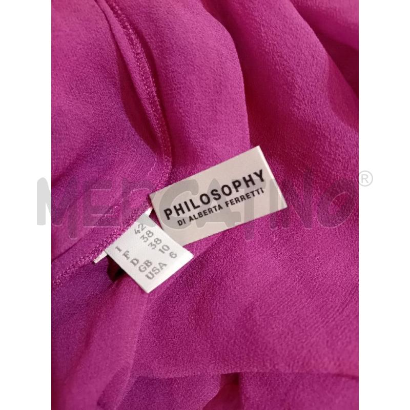 BLUSA DONNA PHILOSOPHY BY ALBERTA FERRETTI SETA LILLA  | Mercatino dell'Usato Manduria 4