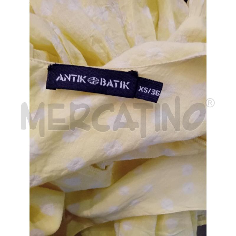 BLUSA DONNA XS ANTIK BATIK GIALLA BIANCA  | Mercatino dell'Usato Manduria 4