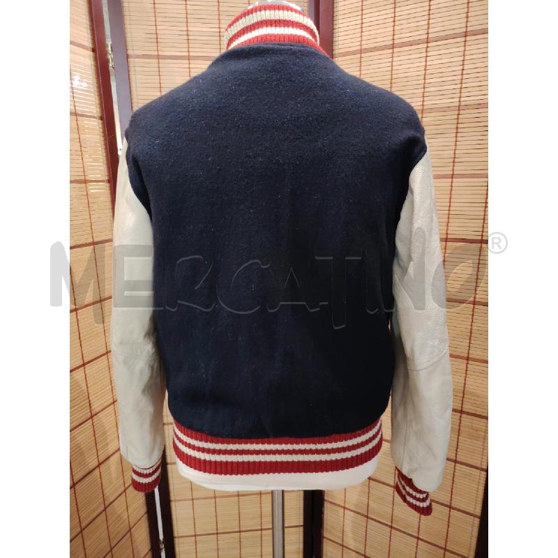 BOMBER UOMO 2 FRANKLIN&MARSHALL PELLE LANA BLU ROSSO BIANCO | Mercatino dell'Usato Manduria 3