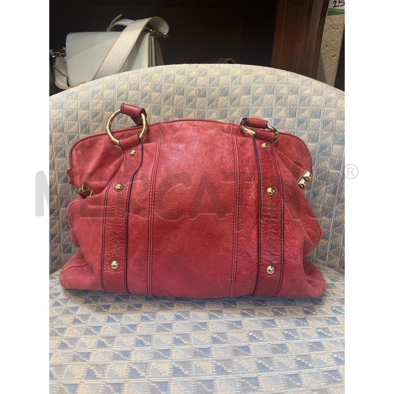 BORSA DONNA BETSEY JOHNSON ROSSA BORCHIE DORATE | Mercatino dell'Usato Manduria 2
