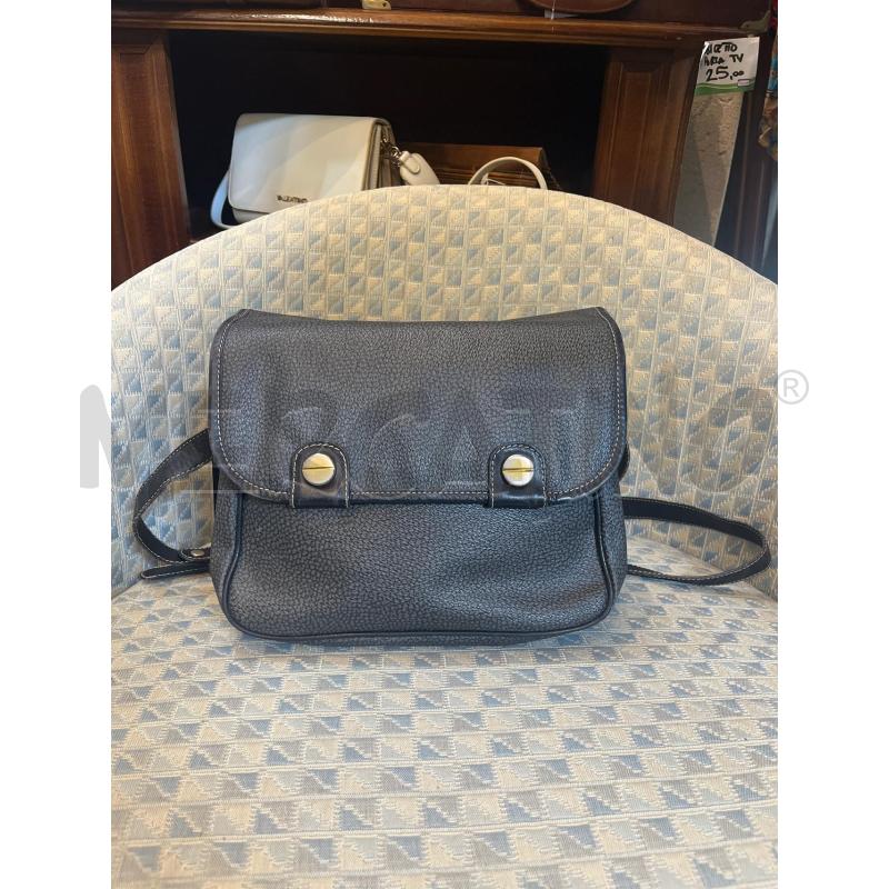 BORSA DONNA BORBONESE PELLE REDWALL MACULATA NERA GRIGIA | Mercatino dell'Usato Manduria 1